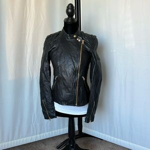 Juicy Couture Lamb Leather Moto Jacket